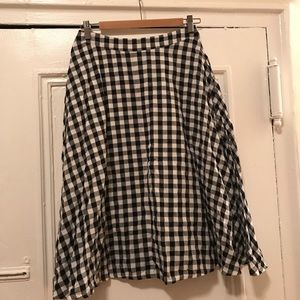 CLOSET CLOSING--ABS Gingham Midi Skirt